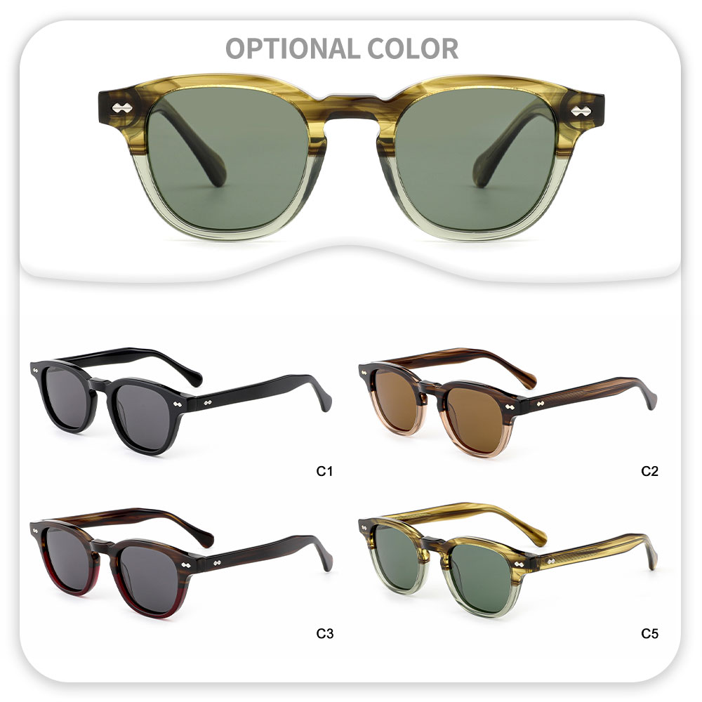 Vantage Old Money Style Luxury Designer Glasses Man Uv400 Protection Trendy Green Custom Logo Acetate Sunglasses Shades Details and Specifications
