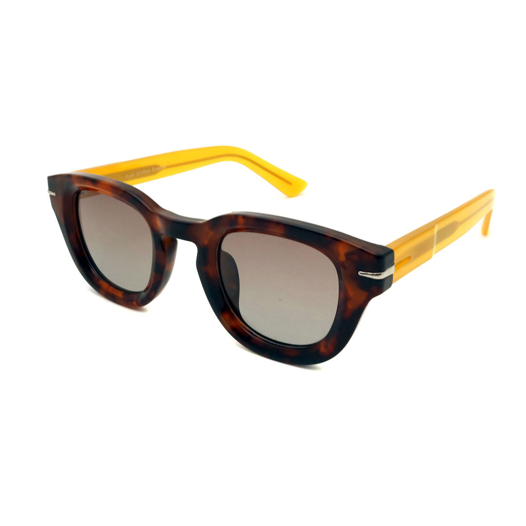New Retro Custom logo Round Frame Sunglasses Hippie New Thick Frame Acetate Temple Colorful Sunglasses Custom Eyewear