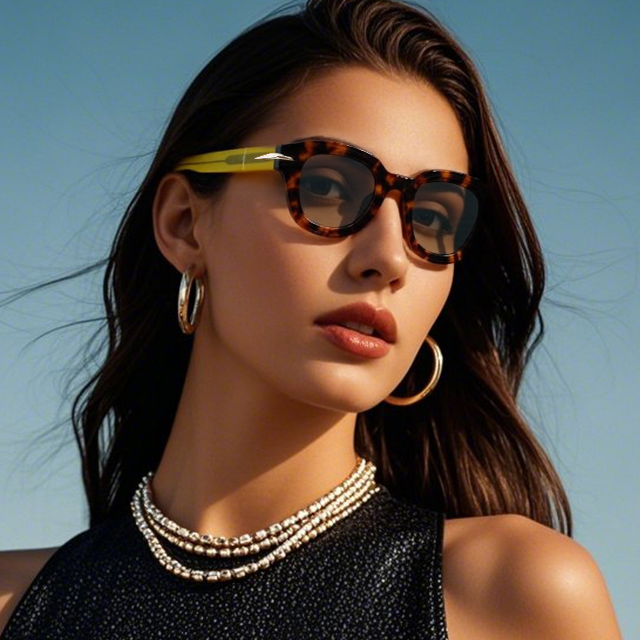 New Retro Custom logo Round Frame Sunglasses Hippie New Thick Frame Acetate Temple Colorful Sunglasses Custom Eyewear