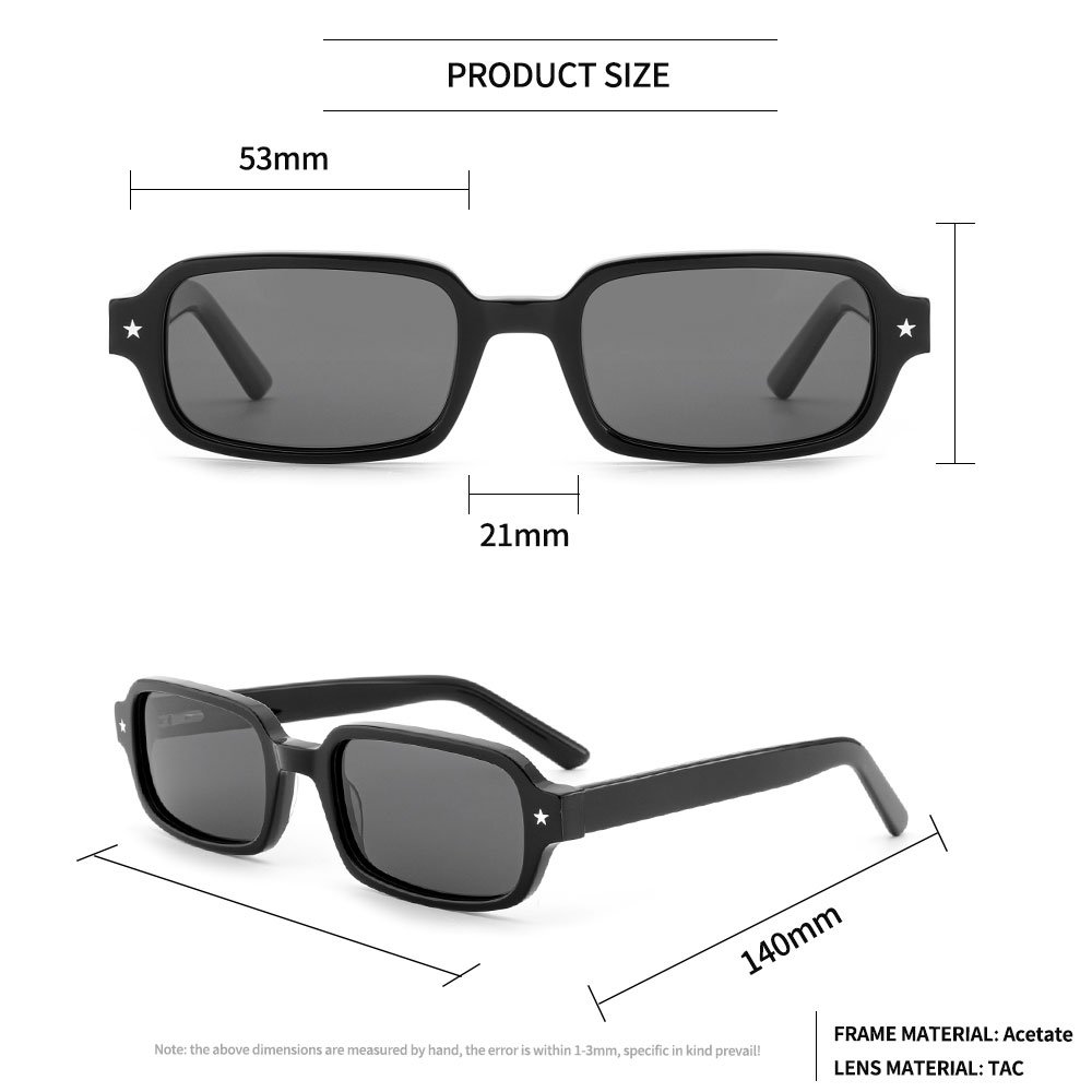 Custom Tortoise Acetate Small Frame Square Shades Sun Glasses Classic Designer Fashion High Quality Men Women Sunglasses Details and Specifications