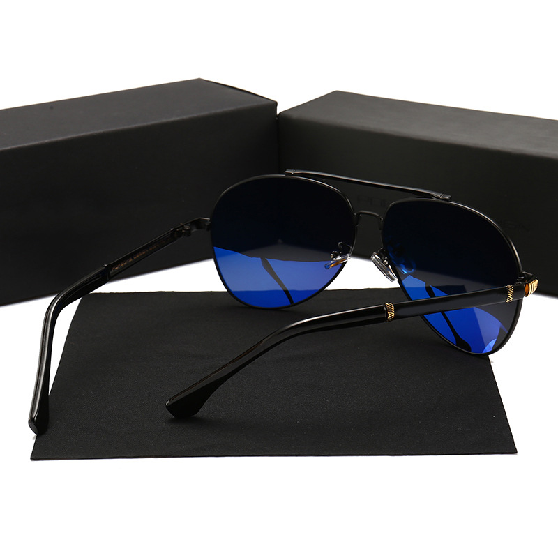 High Quality Men's Designer Polarized Sunglasses Famous Brands Luxury Metal Shades for Driving Black and Red Frame Colors Details and Specifications