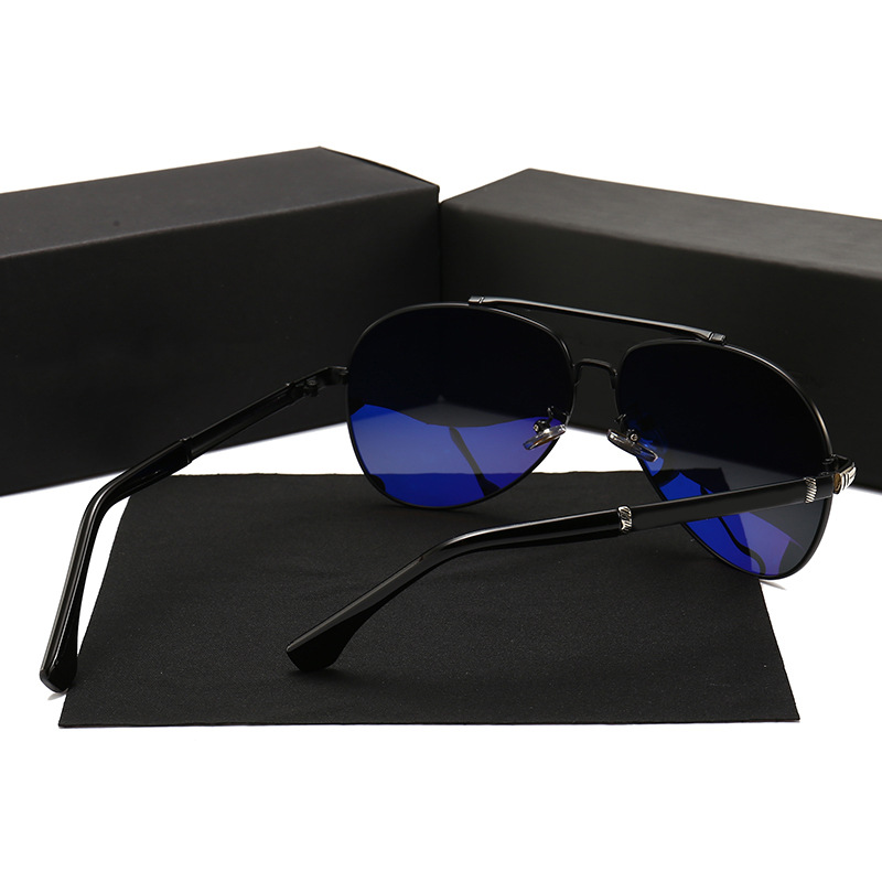 High Quality Men's Designer Polarized Sunglasses Famous Brands Luxury Metal Shades for Driving Black and Red Frame Colors Details and Specifications
