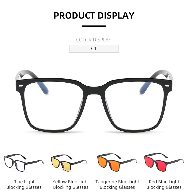 Wholesale Clear TR90 Square Bluelight Red Eyewear Anti Blue Light Computer Gaming Orange Eyeglasses Blue Light Blocking Glasses Details and Specifications