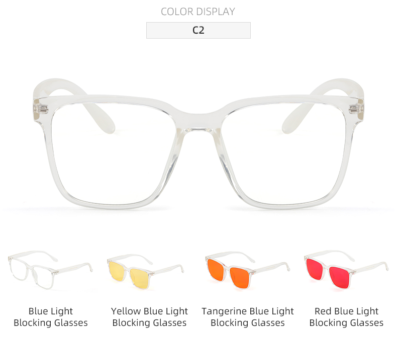 Wholesale Clear TR90 Square Bluelight Red Eyewear Anti Blue Light Computer Gaming Orange Eyeglasses Blue Light Blocking Glasses Details and Specifications