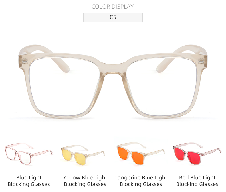 Wholesale Clear TR90 Square Bluelight Red Eyewear Anti Blue Light Computer Gaming Orange Eyeglasses Blue Light Blocking Glasses Details and Specifications