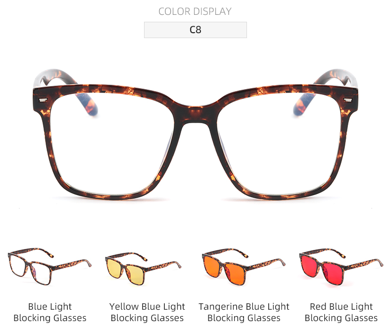 Wholesale Clear TR90 Square Bluelight Red Eyewear Anti Blue Light Computer Gaming Orange Eyeglasses Blue Light Blocking Glasses Details and Specifications