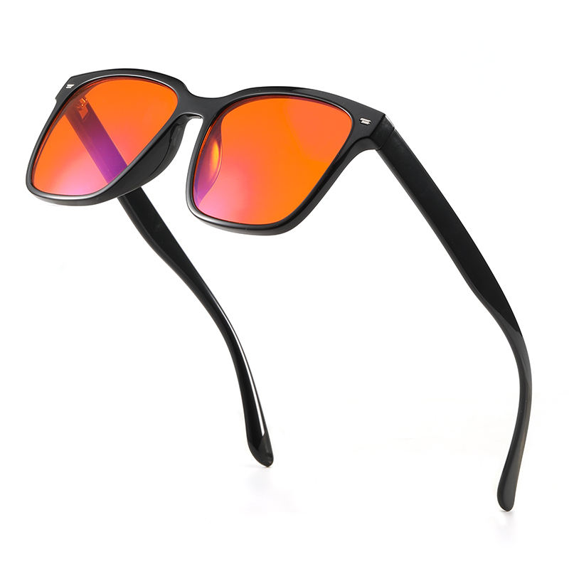 Wholesale Clear TR90 Square Bluelight Red Eyewear Anti Blue Light Computer Gaming Orange Eyeglasses Blue Light Blocking Glasses Custom Eyewear