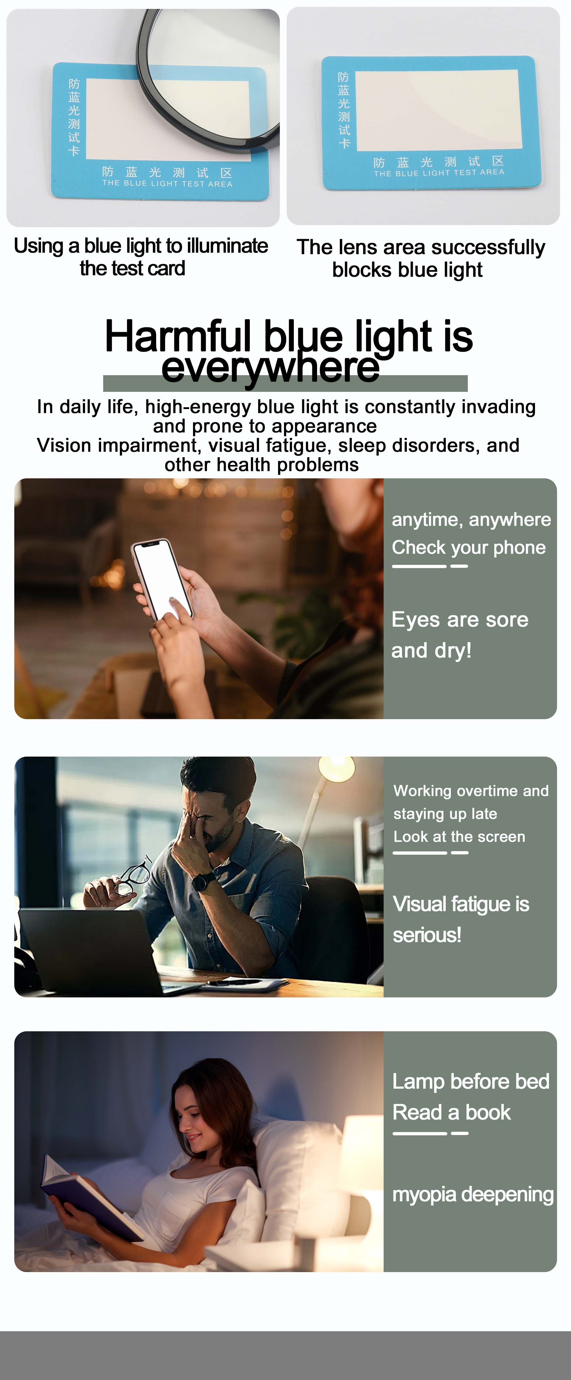 Blue Light & Radiation Blocking Optical Eyewear Clear Lens Anti-Blue & Anti-Radiation Glasses Details and Specifications