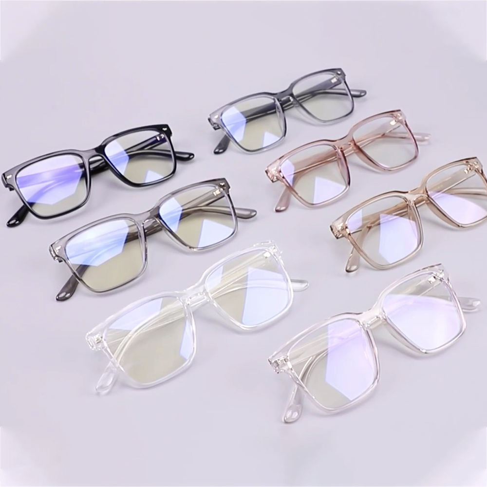 Wholesale Clear TR90 Square Bluelight Eyewear Anti Blue Light Computer Eyeglasses Blue Light Blocking Glasses Custom Eyewear