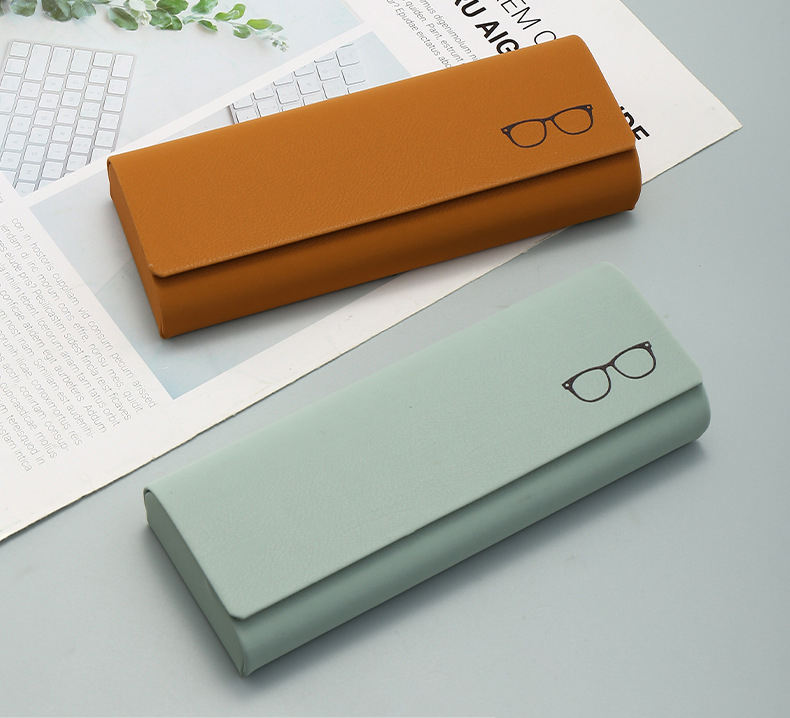 Fashion Handmade Retro Leather Eyeglasses Case for Factory Approved 2025 Custom Packaging Box Square Custom Eyewear