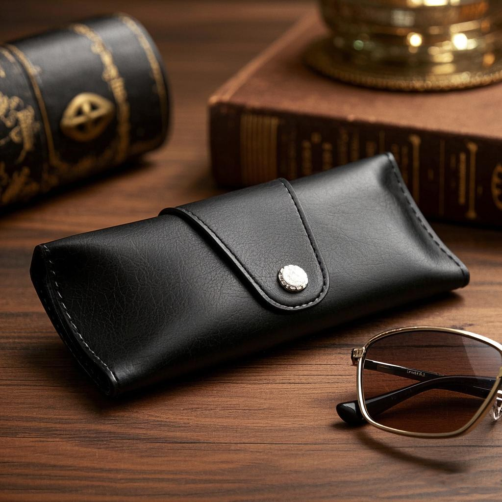 Wholesale Custom Soft Portable Glasses Carrying Pouch Sunglasses Bag Bag Glasses Case Luxury Leather Custom Eyewear