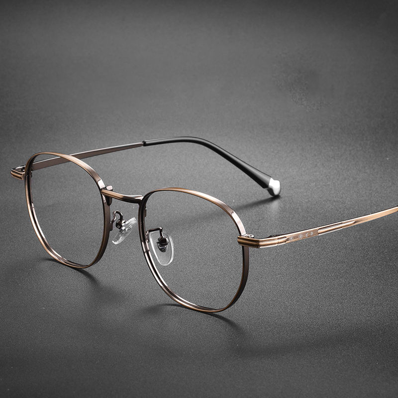 Ultra-thin Metal Optical Eyeglasses Vintage Classic Round Eyeglass Frames Women Men Alloy Material Lightweight Spectacle Frame Custom Eyewear
