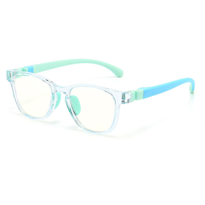 New Translucent Kids Blue Light Blocking Glasses with Silicone Nose Pads TR90 Frame for Computer Phone Gaming Eye Protection Custom Eyewear