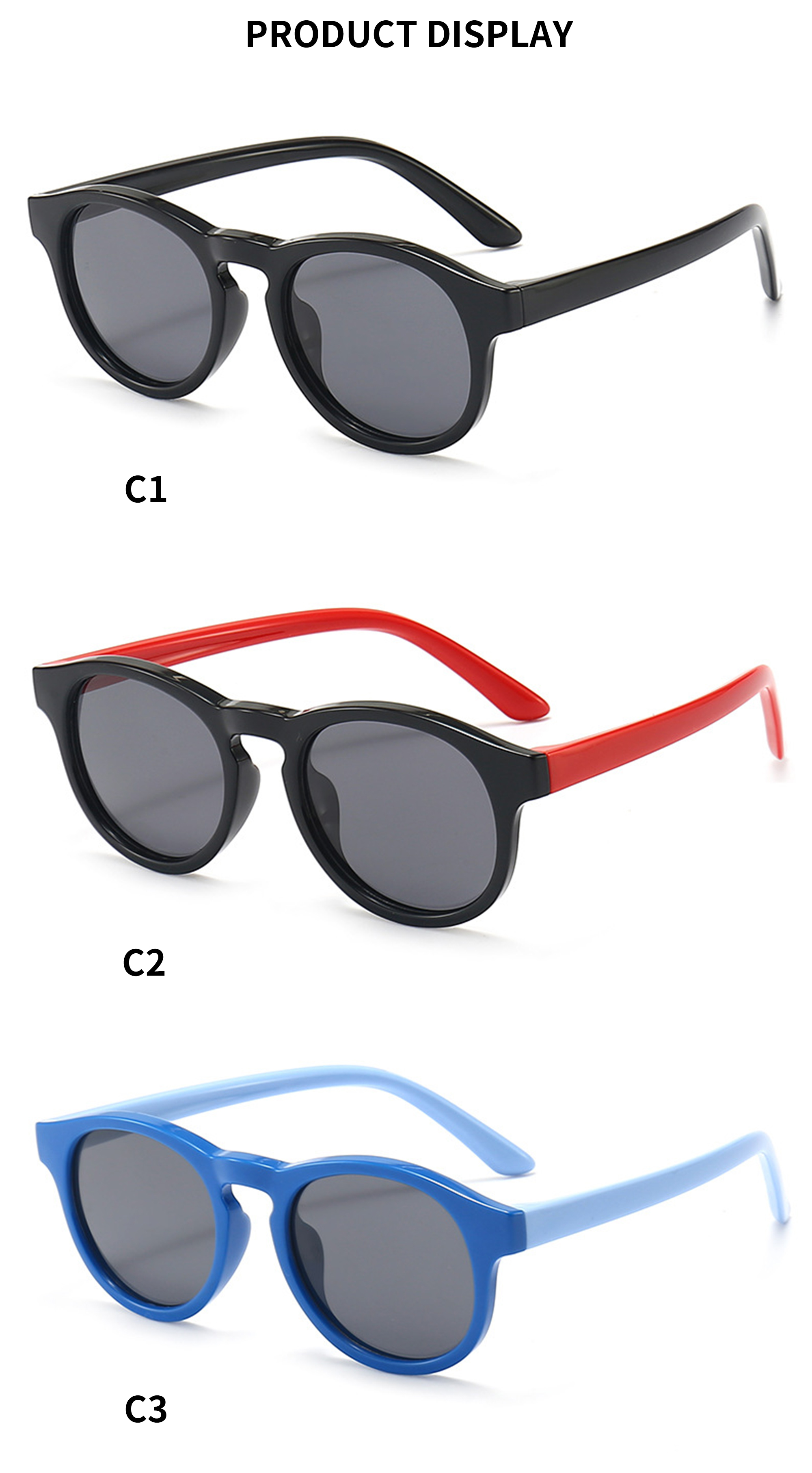 High Quality Trendy Colorful Kids Sunglasses Silicone Tpee Retro UV400 Square Sunglasses for Baby Kids Details and Specifications