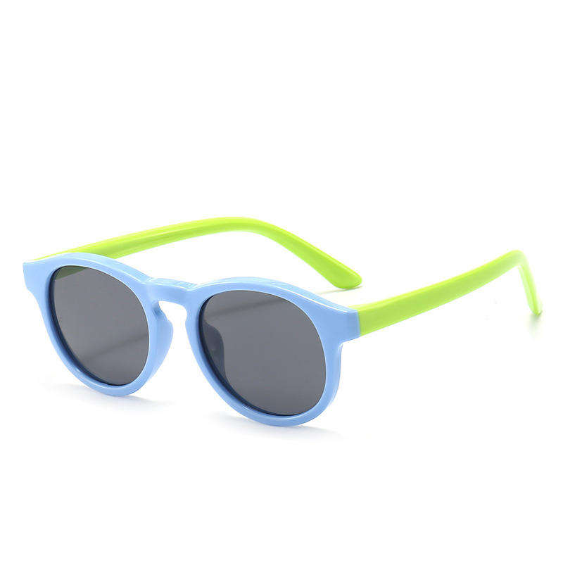 High Quality Trendy Colorful Kids Sunglasses Silicone Tpee Retro UV400 Square Sunglasses for Baby Kids Custom Eyewear