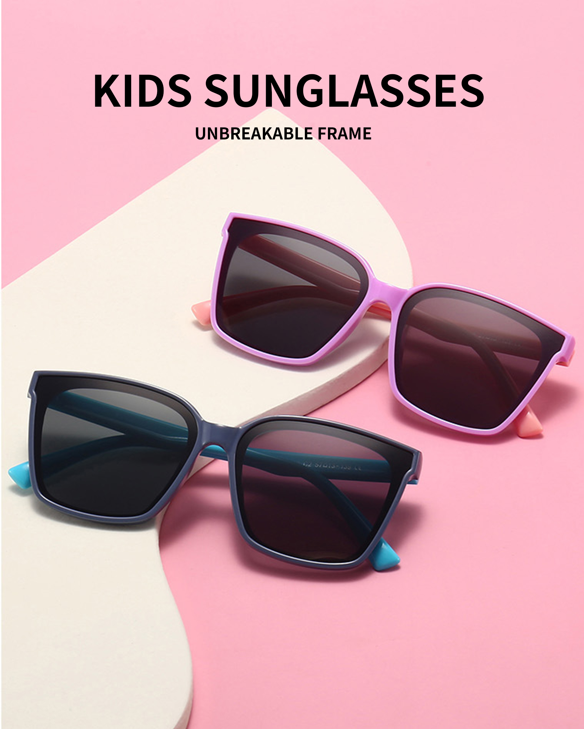 TPEE Kids Sunglasses Trendy 2025 Kids Square Sunglasses Frame Custom Logo Sun Shades Glasses for Children Girls Boys Details and Specifications