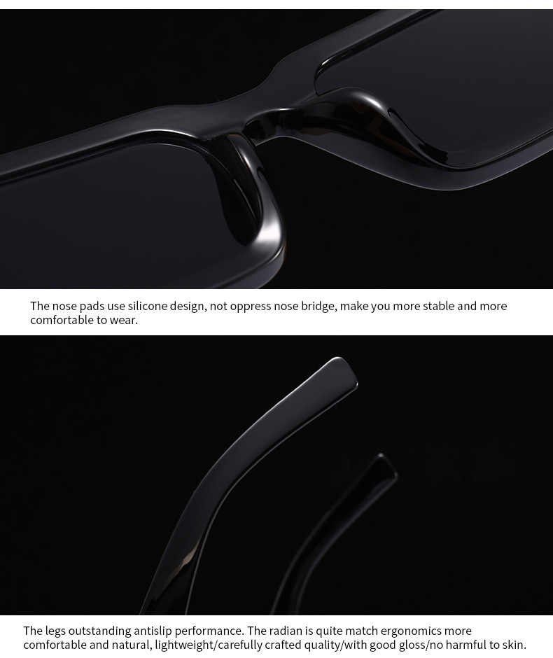 Men'S Uv400 Retro Men Vintage Black Lens Sun Glasses Men Black Rectangle Shades 2025 Fashion Sunglasses Details and Specifications