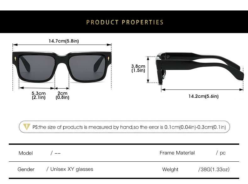 2025 UV400 Vintage Sunglasses Small Square Fashion Shades Cheap Custom Design Stylish Women Men Sunglasses Details and Specifications