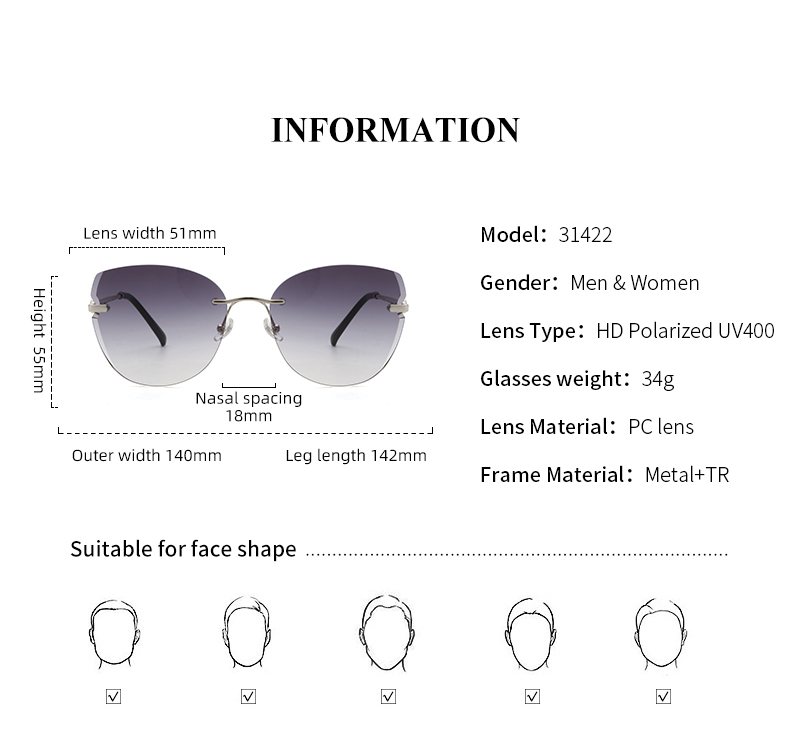 Hot Sell Colorful Polarized Metal Frame Sunglasses Cool Men And Women Classic For Unisex Details and Specifications