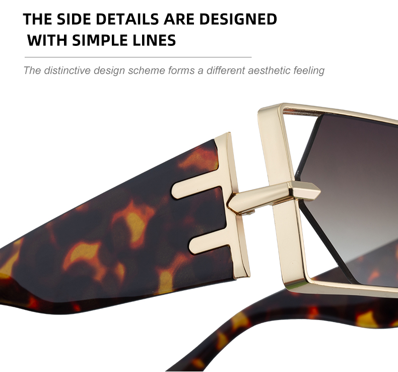 Custom Logo Rectangle Metal Frame Polygonal Lens UV400 Shades Sun Glasses Sunglasses for Women Men Details and Specifications