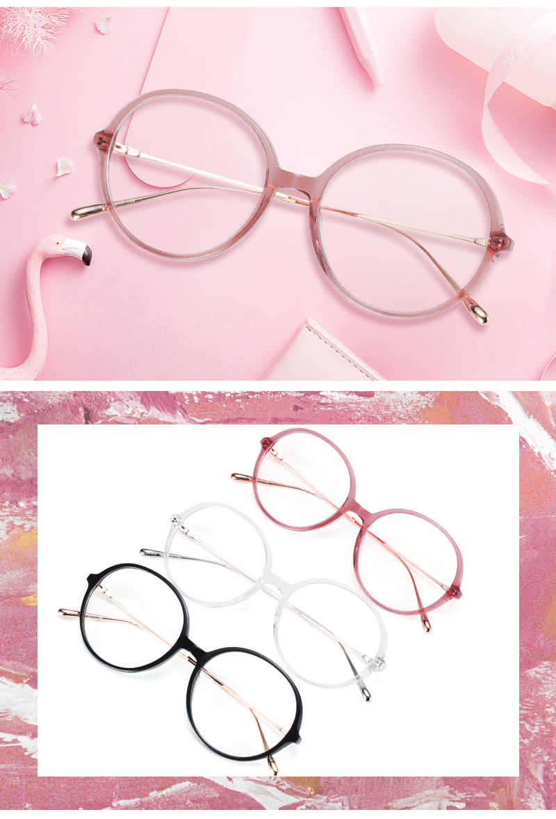 Women Eyeglasses Latest Fashion Metal Frame Anti Blue Light Optical Glasses Retro Round Metal Computer Eyeglasses Details and Specifications