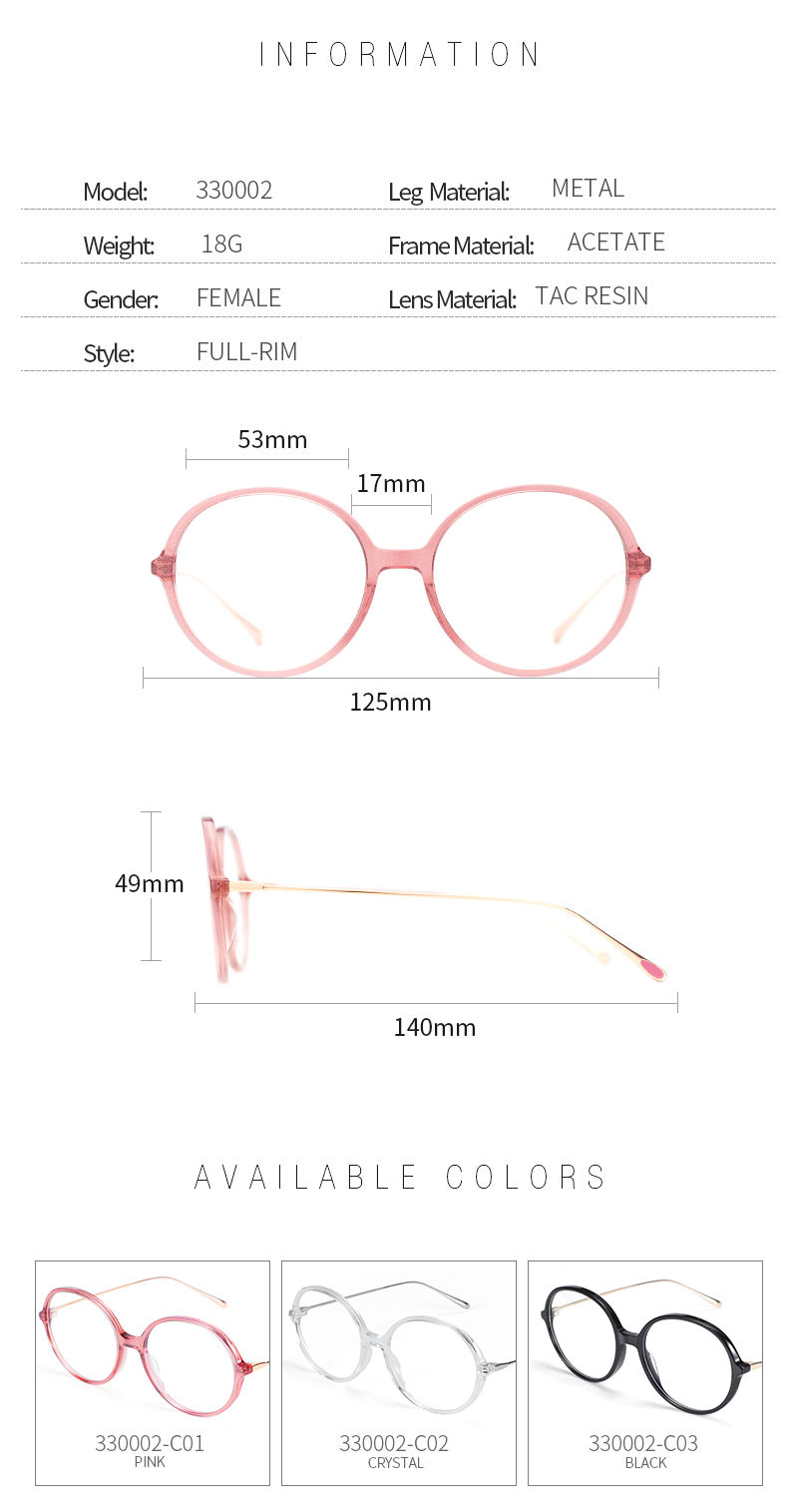 Women Eyeglasses Latest Fashion Metal Frame Anti Blue Light Optical Glasses Retro Round Metal Computer Eyeglasses Custom Eyewear