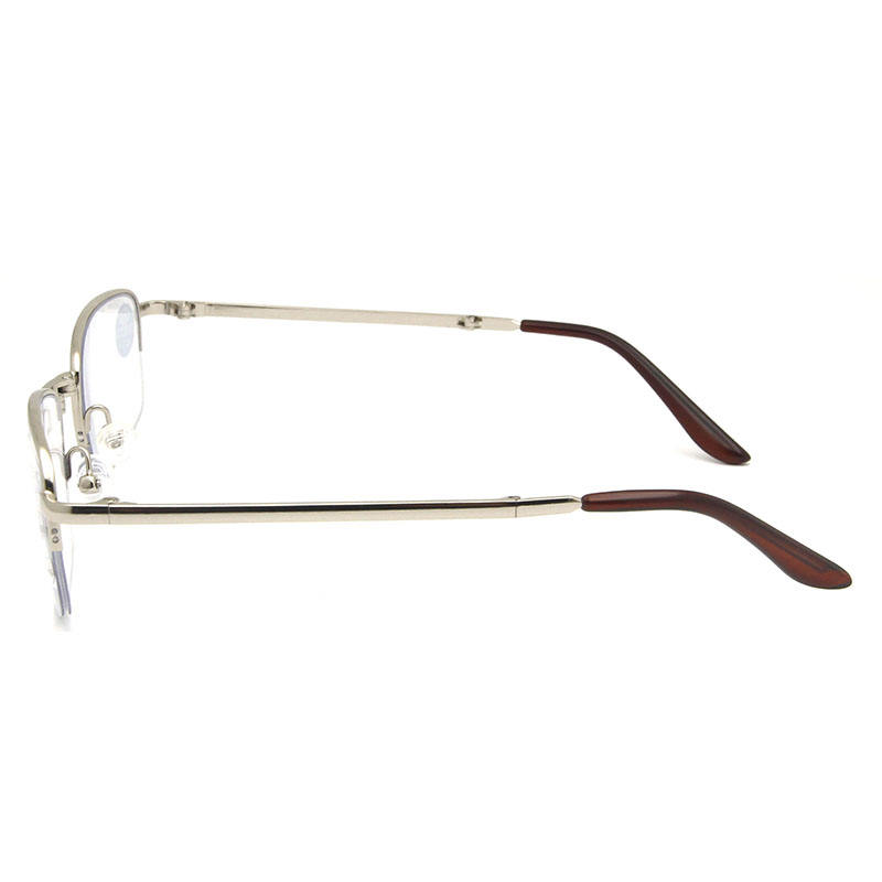 Men's Half-Rim Progressive Multifocal Reading Glasses Stainless Metal Folding Readers Custom Eyewear