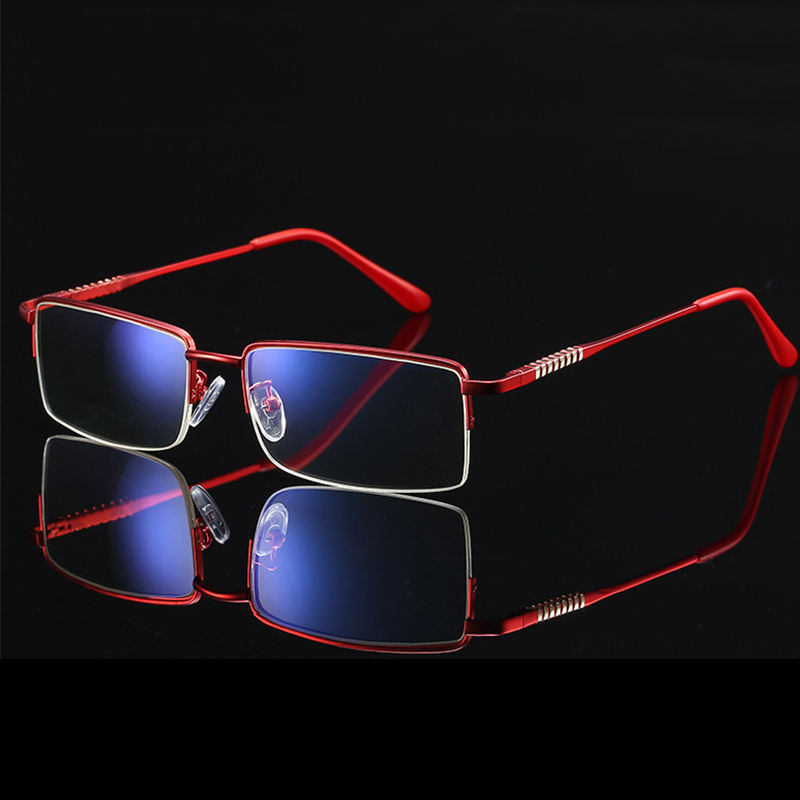 2025 Metal Half Frame Computer Readers Reading Glasses With Hlaf Rim Stainless Steel Custom Eyewear