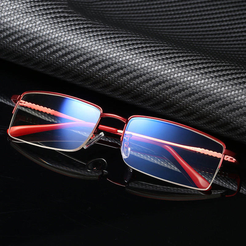 2025 Metal Half Frame Computer Readers Reading Glasses With Hlaf Rim Stainless Steel Custom Eyewear