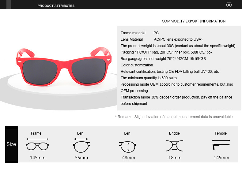 Wholesale Bulk Promotional Men Women Pc Frame Pc Lens Customer Custom Print logo Shades Sun Glasses Custom Sunglasses with logo Details and Specifications