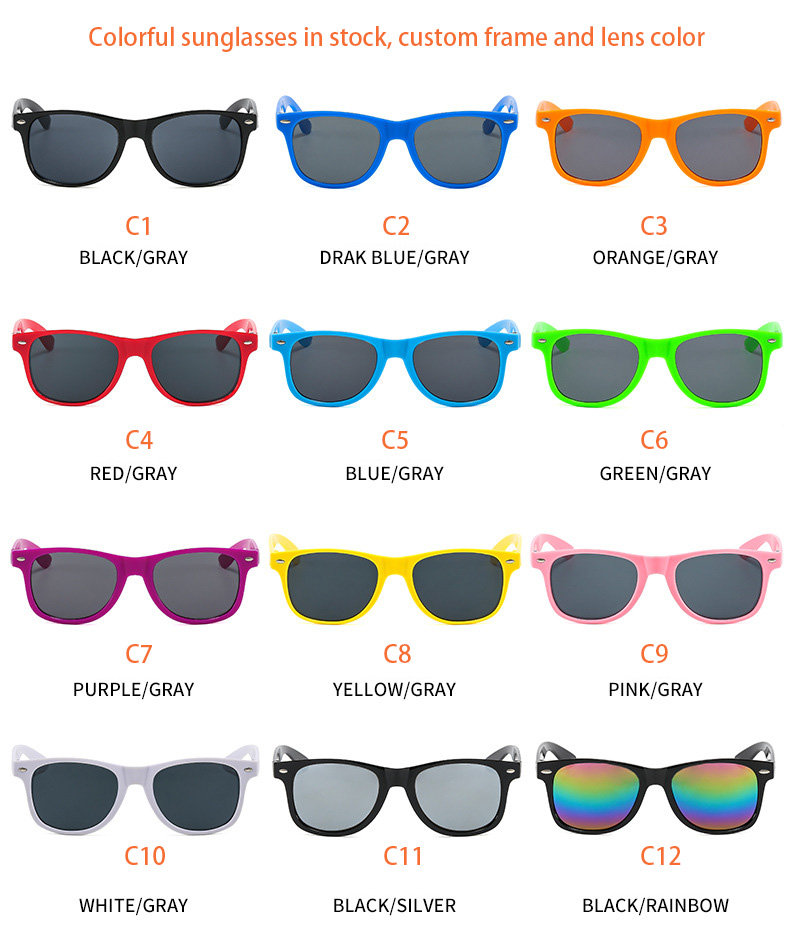 Wholesale Bulk Promotional Men Women Pc Frame Pc Lens Customer Custom Print logo Shades Sun Glasses Custom Sunglasses with logo Details and Specifications