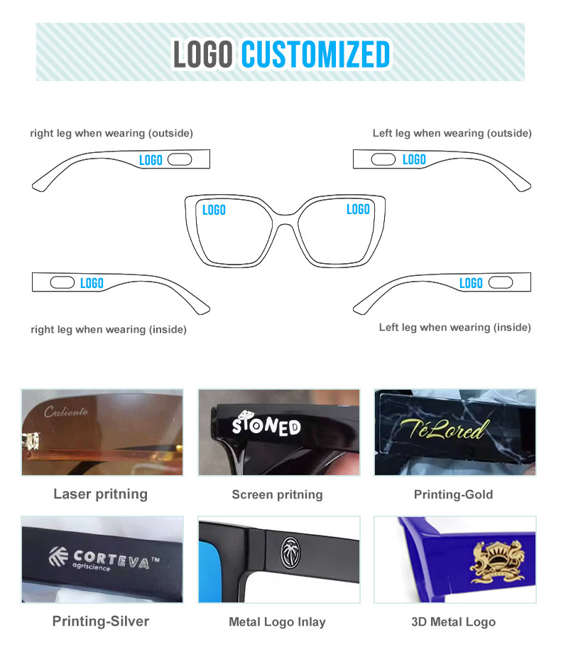 Wholesale Bulk Promotional Men Women Pc Frame Pc Lens Customer Custom Print logo Shades Sun Glasses Custom Sunglasses with logo Details and Specifications
