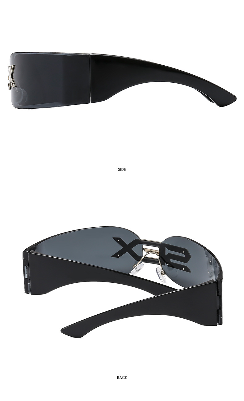 2025 New Rimless Party Sunglasses for Men and Women Personality Glasses One Metal Decorative Glasseso Details and Specifications