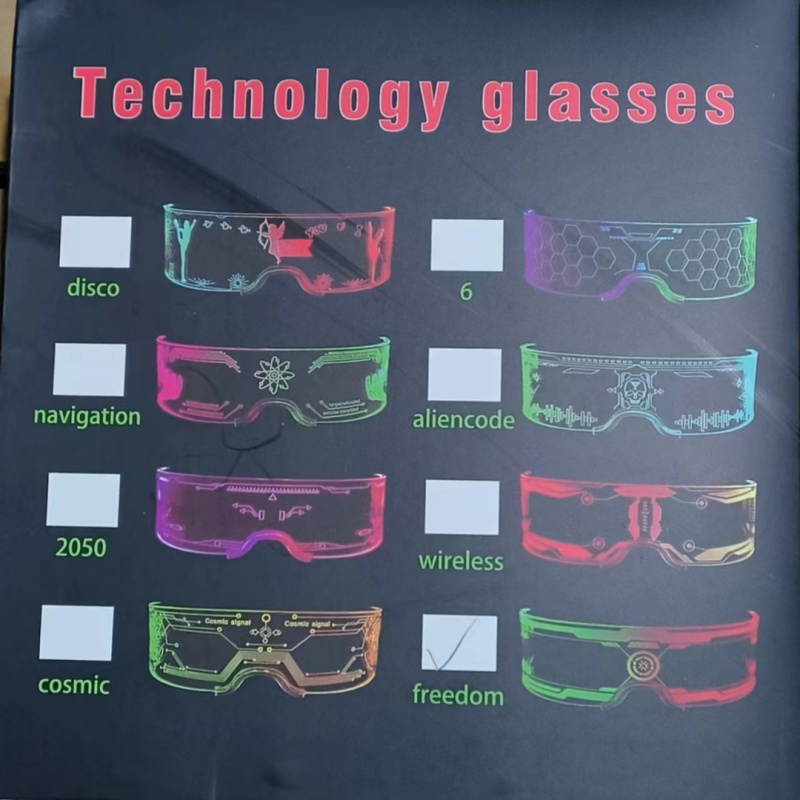 Cool Cyberpunk Rezz Visor Robocop Futuristic LED Light Sunglasses 7 Color Clear Lenses for Nightlife Christmas Party Novelties Details and Specifications