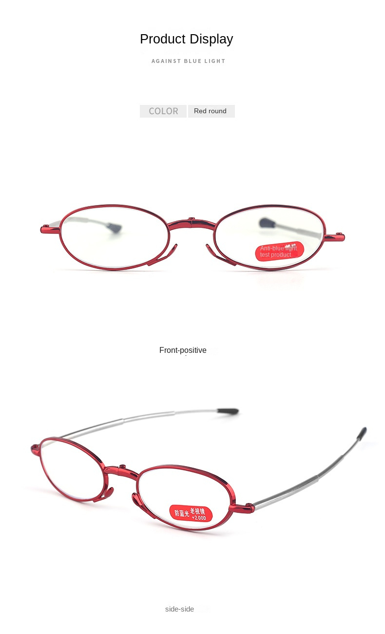 Folding Reading Glasses High Quality Anti Blue Light Portable Metal Reading Glasses Details and Specifications
