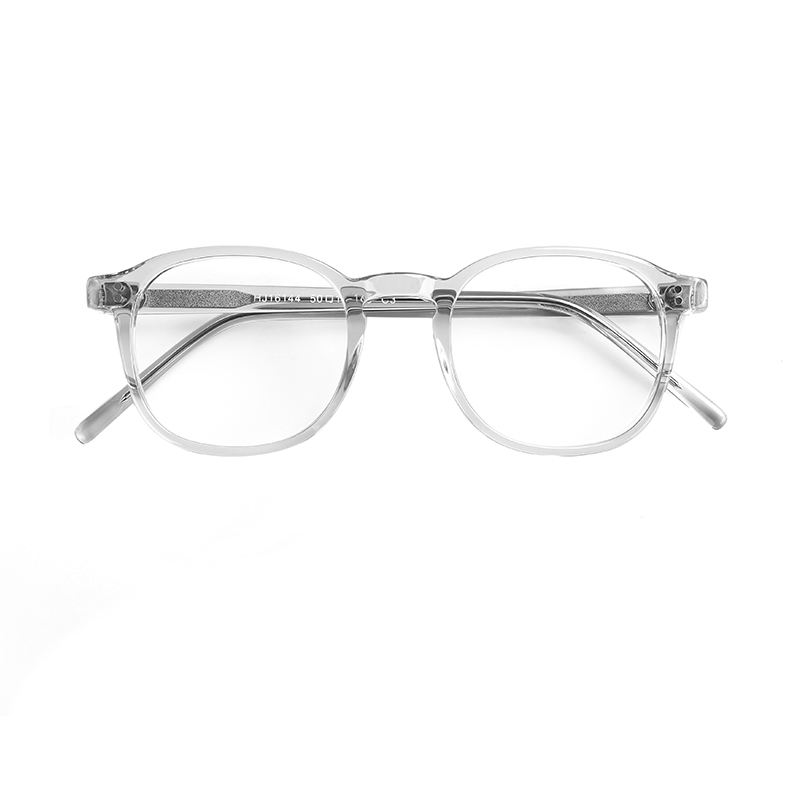 New Design Retro Round Polarized Sun Glasses Round Transparent Clear Men Women Acetate Shades Sunglasses Custom Eyewear