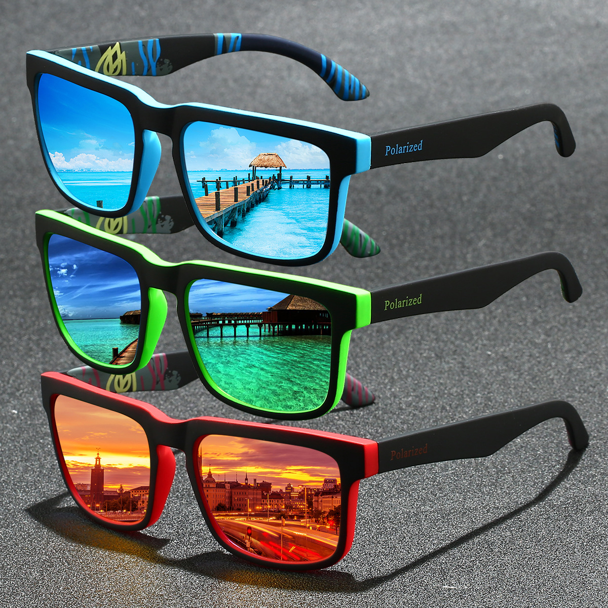 Polarized Cycling Sunglasses for Men & Women – UV400 Protection Sports Eyewear for Running, Driving, Fishing & Beach. Stylish Outdoor Sun Glasses for All Activities Custom Eyewear