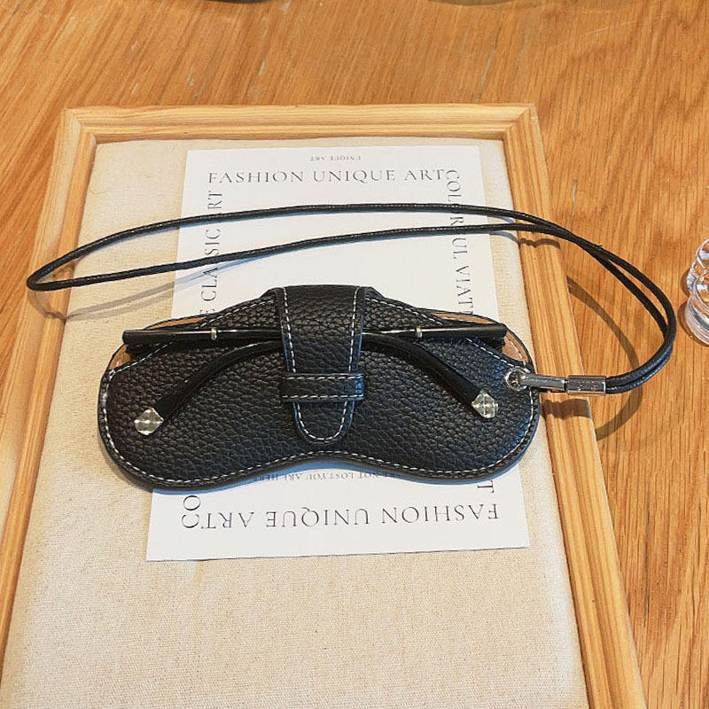 Wholesale Custom Logo Colorful PU Leather Sunglasses Pouch Soft Eye Glasses Case for Eyewear Storage Glasses Pouch Custom Eyewear