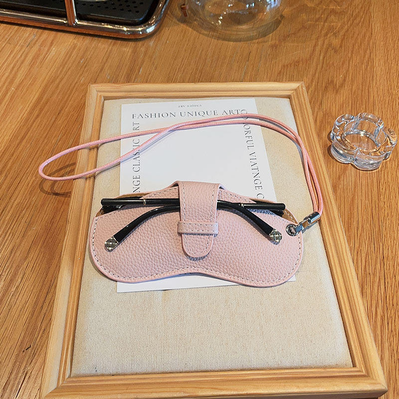 Wholesale Custom Logo Colorful PU Leather Sunglasses Pouch Soft Eye Glasses Case for Eyewear Storage Glasses Pouch Custom Eyewear