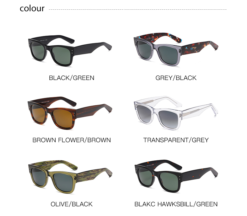 Promotion Sunglasses Designer Sunglasses Glass Lenses Square Black Sunglasses Details and Specifications