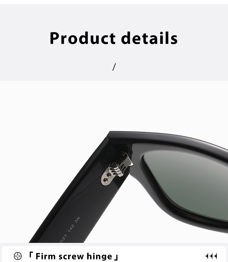 Promotion Sunglasses Designer Sunglasses Glass Lenses Square Black Sunglasses Details and Specifications