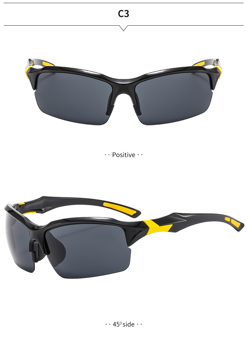 Trendy Sports Sunglasses - UV Protection for Driving and Running / $0.93 per pair (Wholesale Price) Details and Specifications