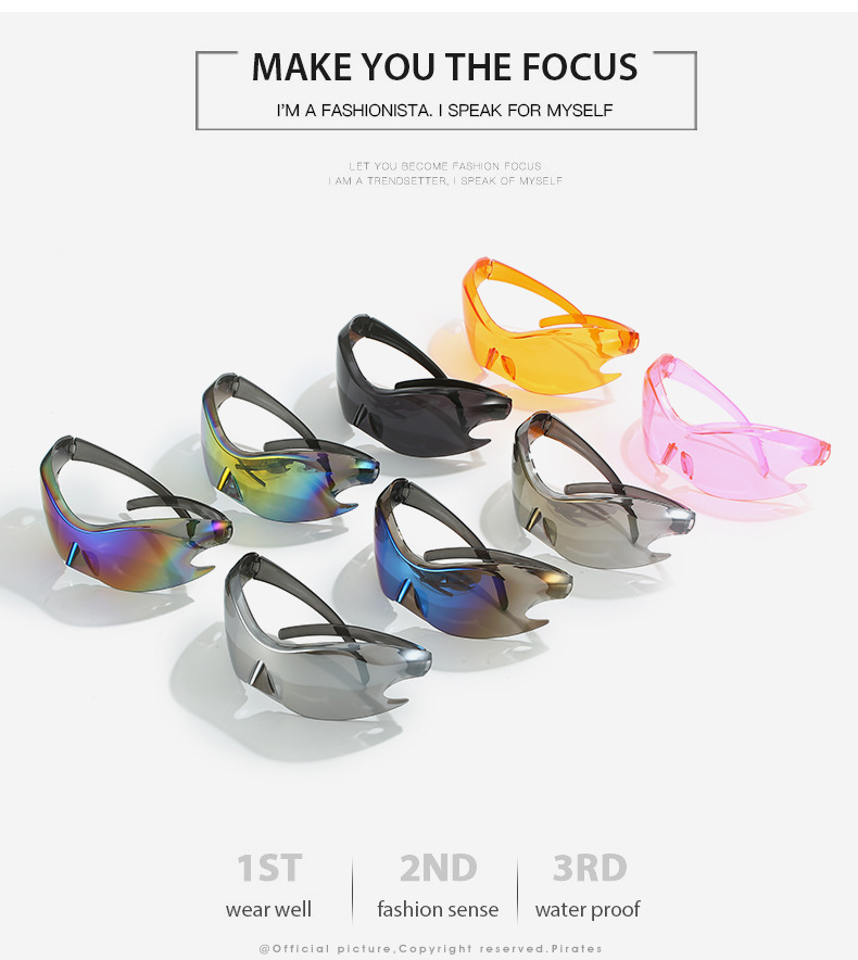 Neon Glow Biking Sunglasses with Hip Hop Style / $1.55 per pair (Wholesale Price) Custom Eyewear