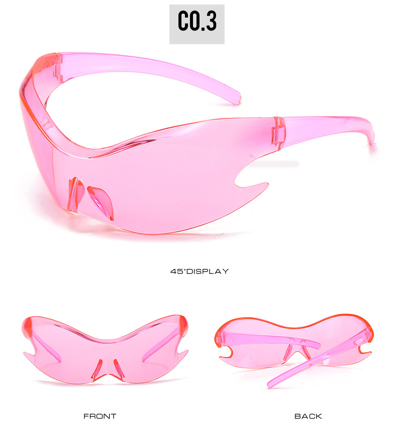 Neon Glow Biking Sunglasses with Hip Hop Style / $1.55 per pair (Wholesale Price) Details and Specifications