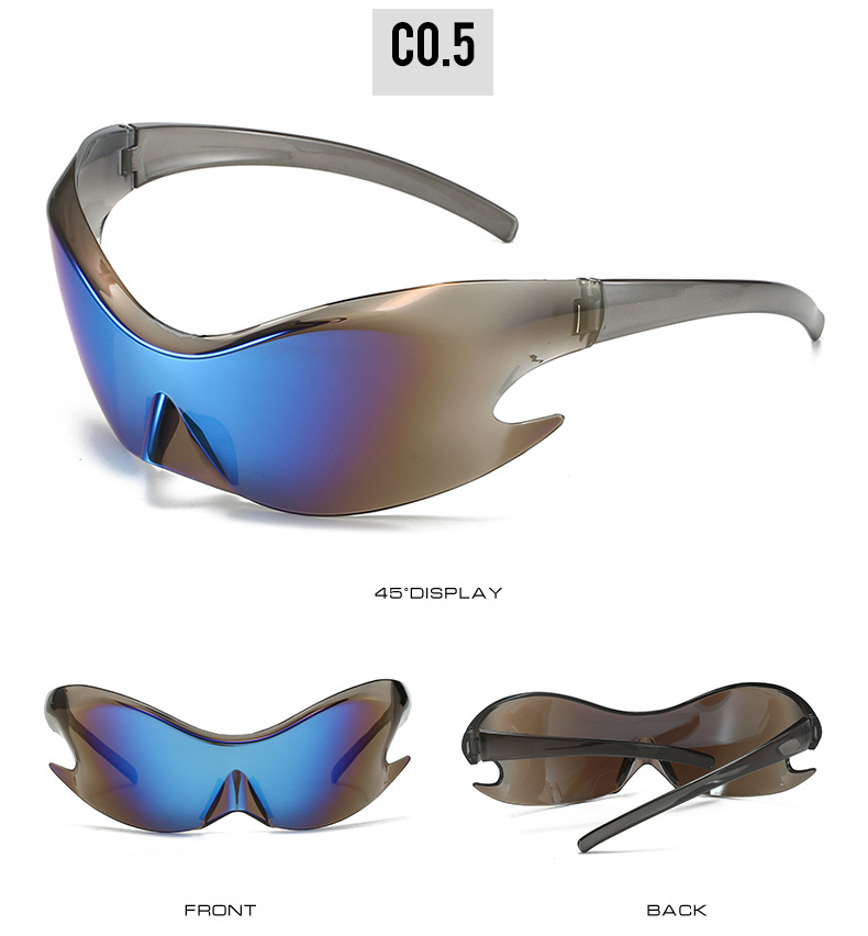 Neon Glow Biking Sunglasses with Hip Hop Style / $1.55 per pair (Wholesale Price) Details and Specifications