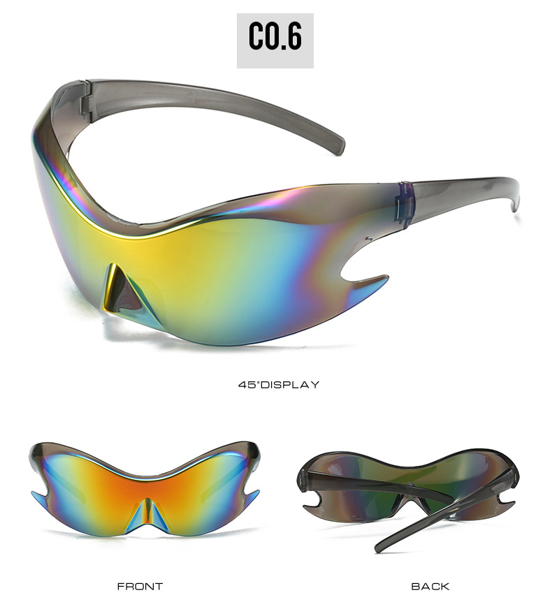 Neon Glow Biking Sunglasses with Hip Hop Style / $1.55 per pair (Wholesale Price) Details and Specifications