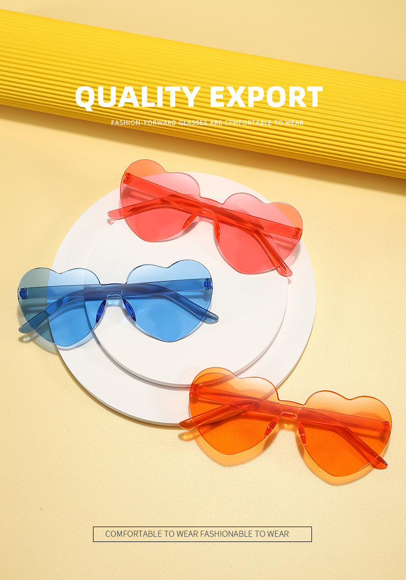 Heart-Shaped Sunglasses / $0.38 per pair (Wholesale Price) Custom Eyewear