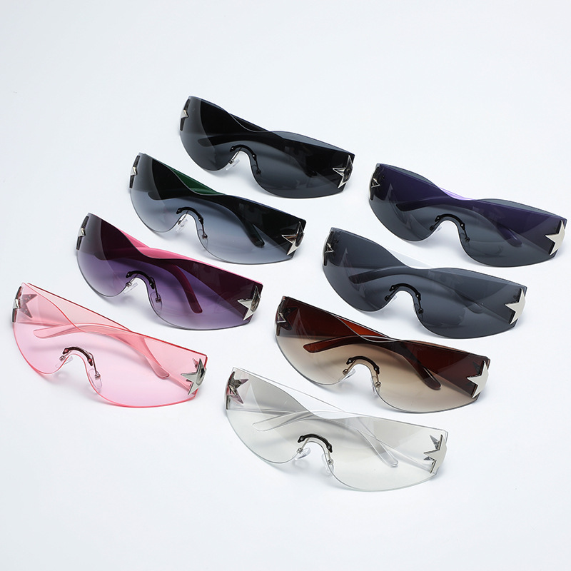 Star-Shaped Retro Sunglasses - Oversized Unisex Glasses / $1.97 per pair (Wholesale Price) Custom Eyewear