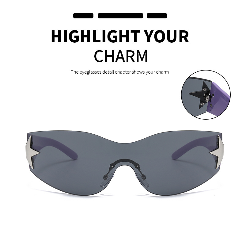 Star-Shaped Retro Sunglasses - Oversized Unisex Glasses / $1.97 per pair (Wholesale Price) Custom Eyewear