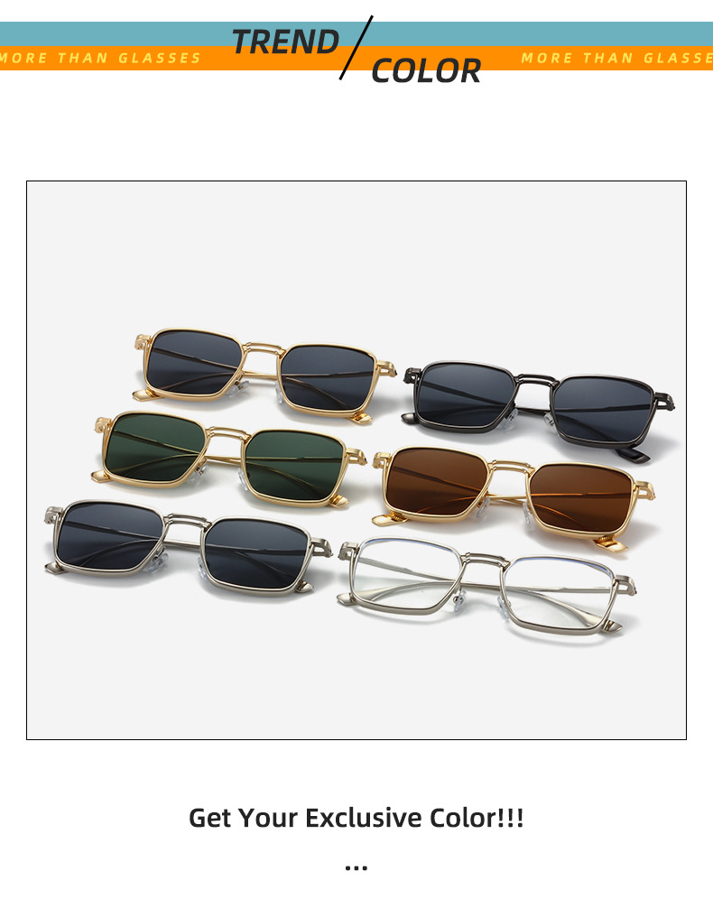 Retro Double-Bar Sunglasses - Trendy UV Protection / $1.87 per pair (Wholesale Price) Details and Specifications